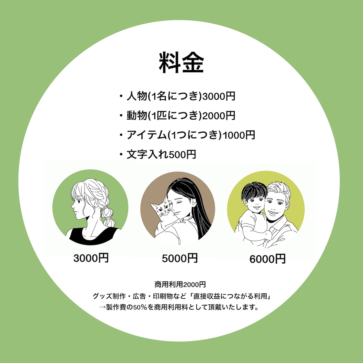 最短1日！SNSアイコンに使える似顔絵描きます シンプルで上品。使いやすいイラストをお届けします。 イメージ3
