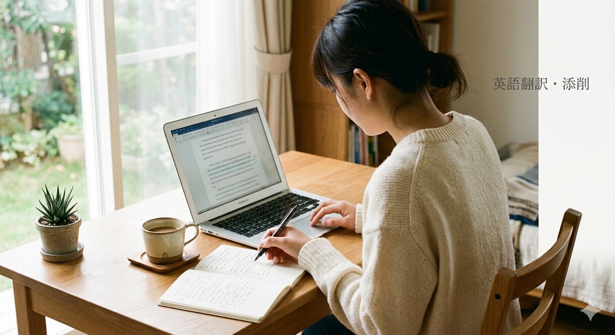 大学生が英語文を翻訳・添削します 上智英語学科が添削・翻訳を即日対応いたします イメージ1