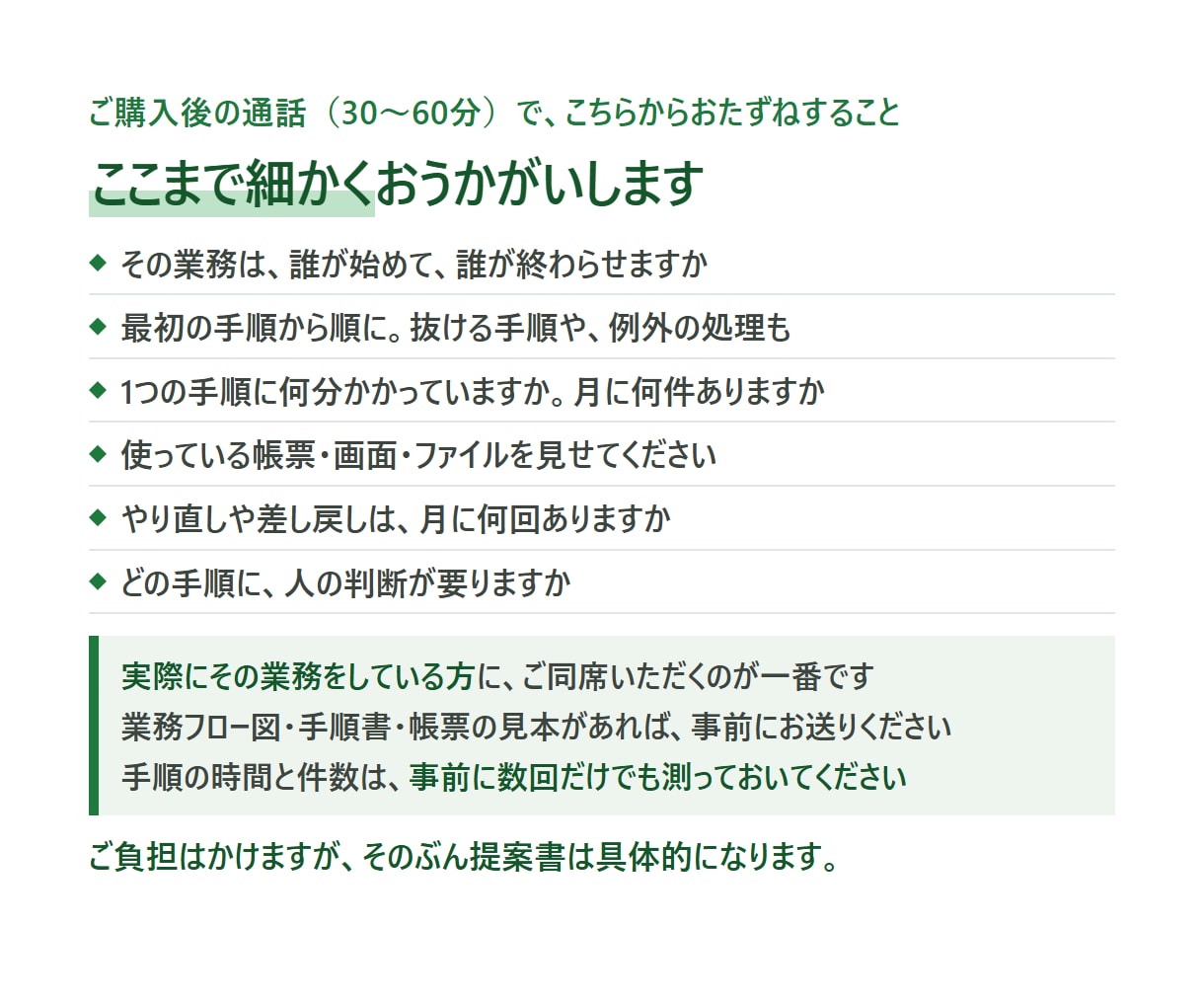 現行業務を分析し、業務効率化の提案書を作ります 専門知識不要。要件定義のプロに全てお任せください イメージ2