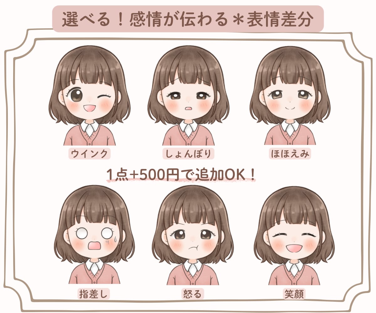 商用OK！ゆるかわの雰囲気似顔絵アイコン描きます SNSやブログに♡手描き風のやさしいイラストで印象UP イメージ2