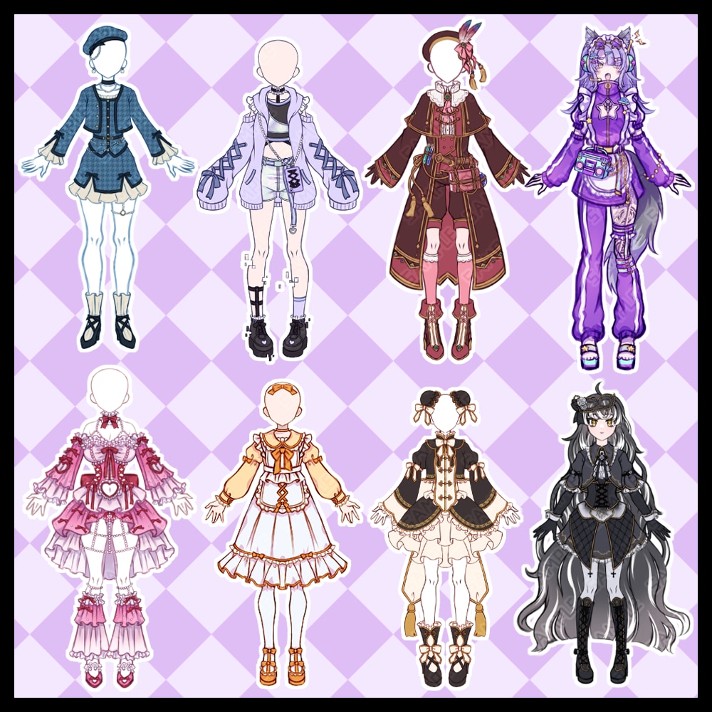 衣装デザ＆キャラデザ制作します かわいい系からかっこいい系まで幅広くデザイン可能です！ イメージ2