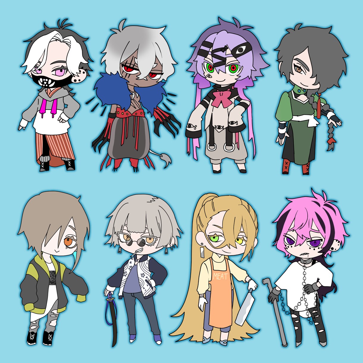 貴方の創作キャラ描きます デフォルメから頭身まで、グッズや動画イラストにも イメージ8