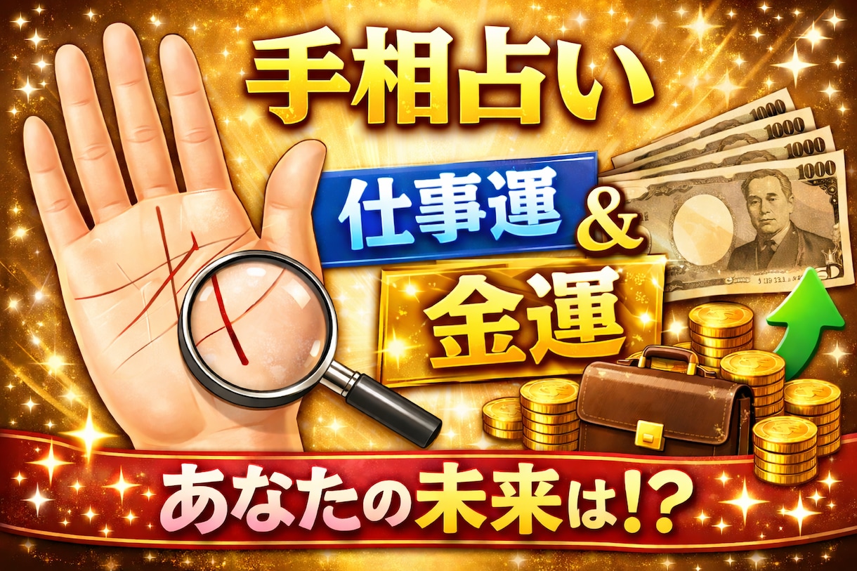 才能×金運を手相で鑑定します 仕事・キャリア・金運についてメインにお伝えします。 イメージ1