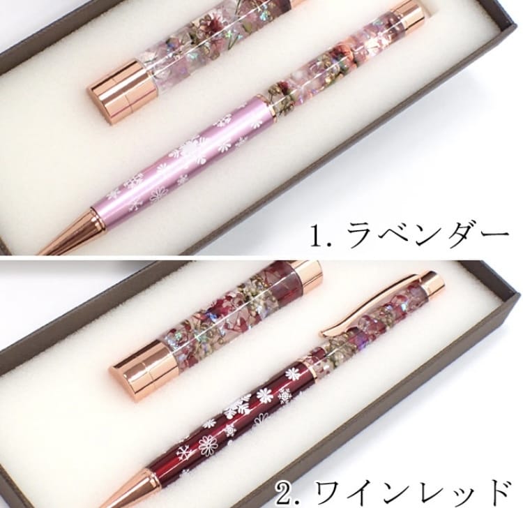 ハーバリウムボールペン＆印鑑セット作成します ハーバリウムボールペン＆印鑑セット(ギフト箱付き) イメージ2