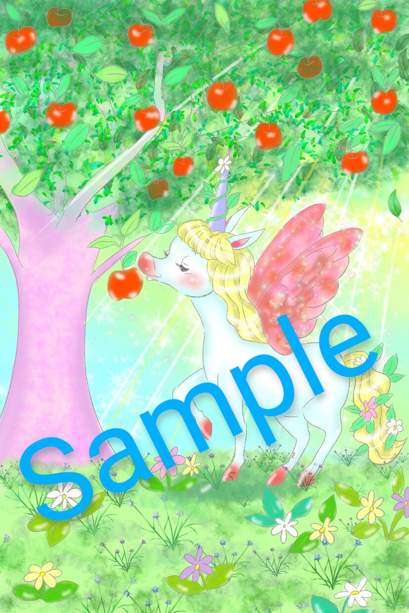あなただけのしあわせﾕﾆｺｰﾝ描きます 追加料金で商用利用可☆サイトやブログにもオススメ☆ イメージ1