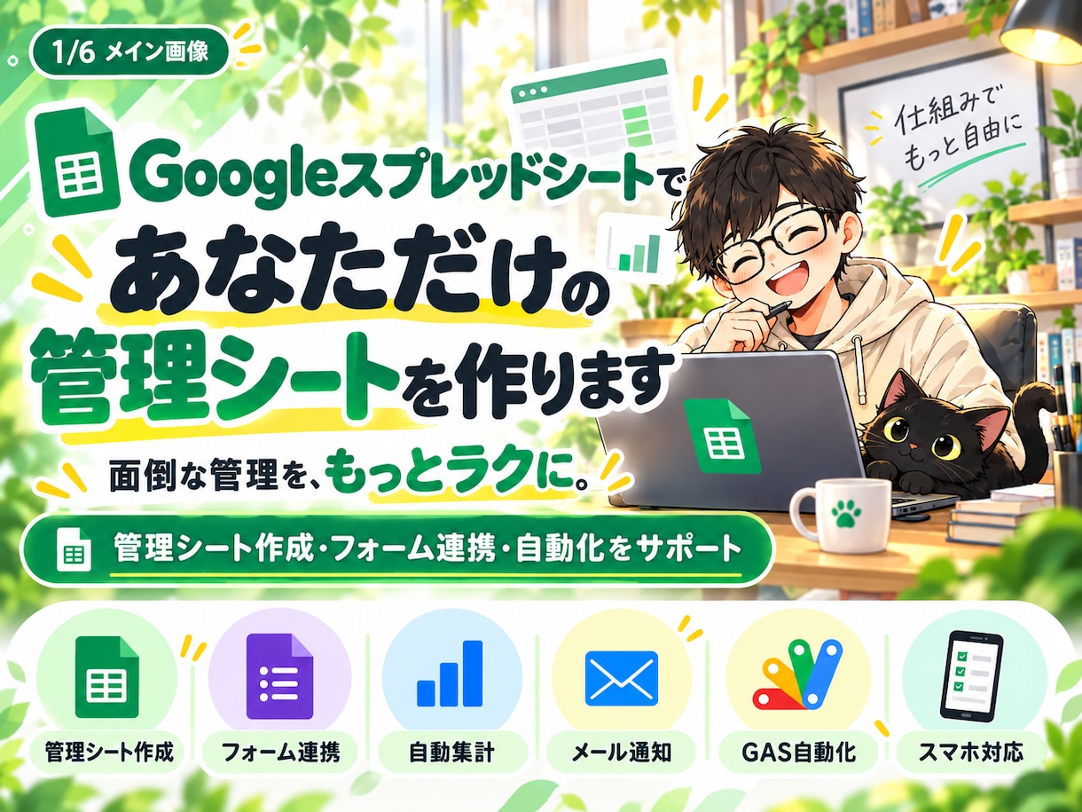 面倒な管理・集計をスプレッドシートで自動化します 先着3名限定｜実績づくり価格3,000円 イメージ1