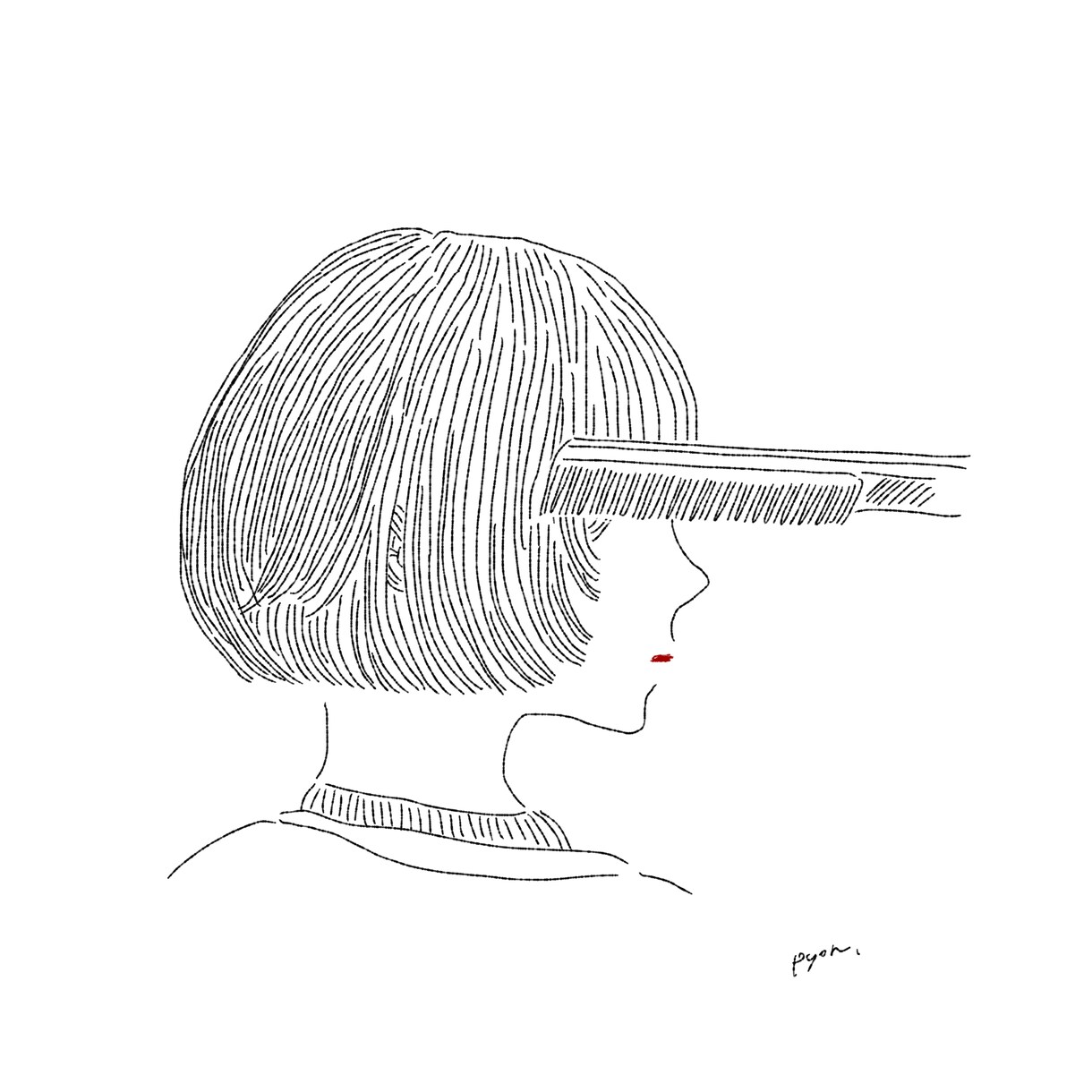 インスタ等で使えるおしゃれ繊細線画アイコン描きます 小物orカラーいずれか1点まで無料♪商用利用可◎ イメージ7