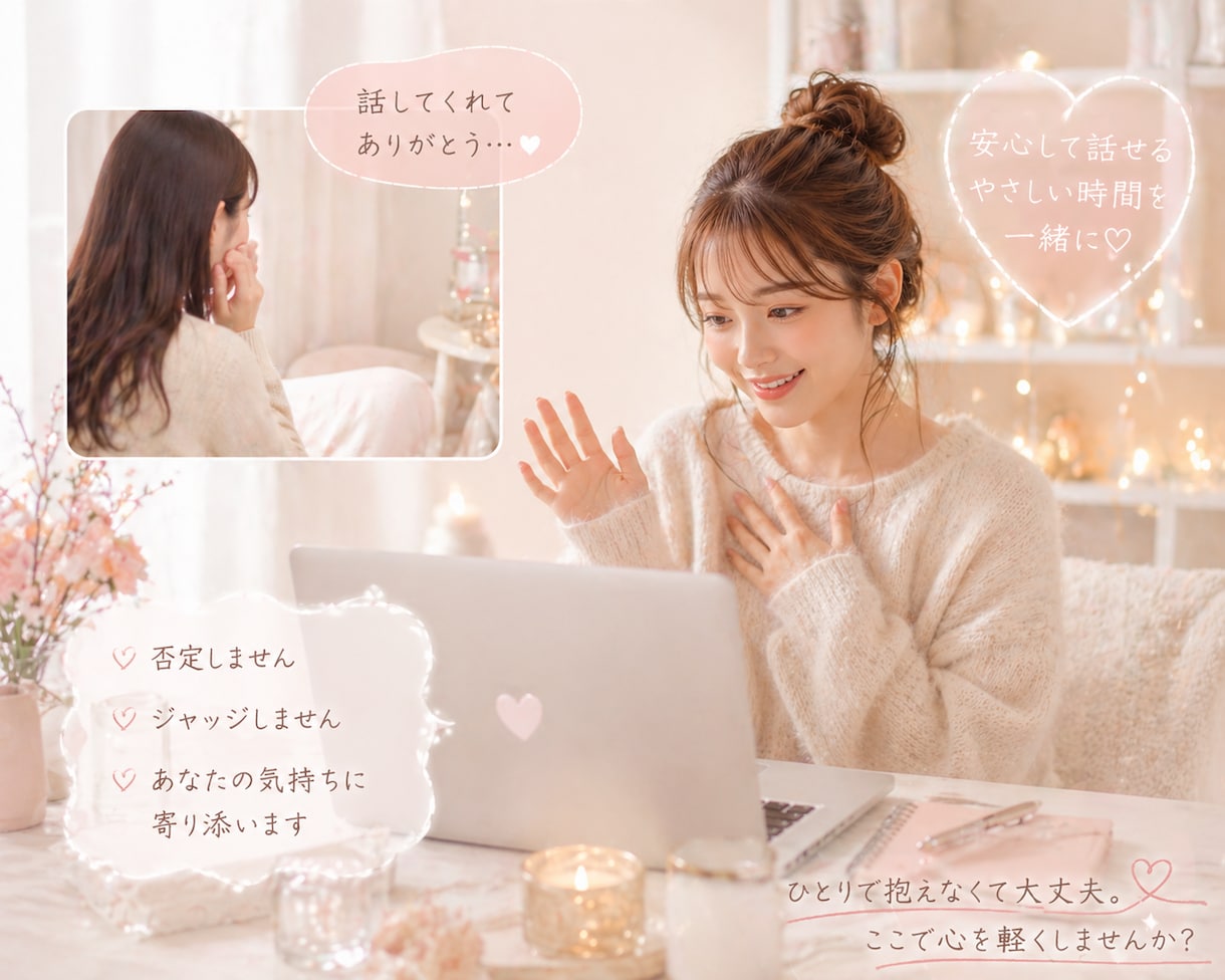 言葉にできないモヤモヤを優しく整理します ひとりで抱えてきた気持ち、ここでほどこう イメージ2