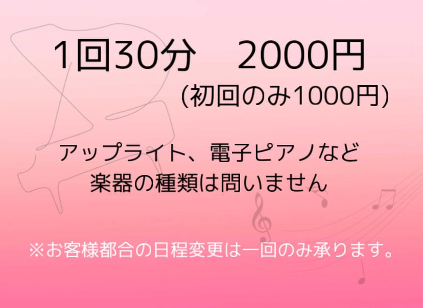 初回限定！お試しレッスンします １回30分1000円で承ります。 イメージ2