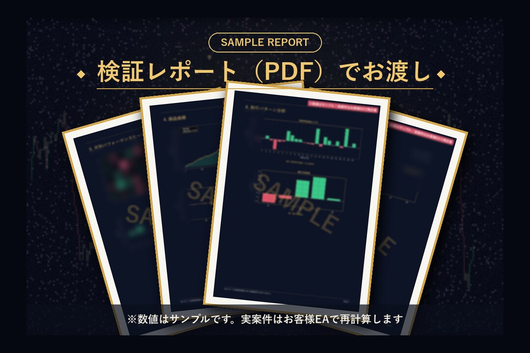 含み損EAをバックテストで破綻診断します 先着5名1000円｜ナンピン/マーチンも破綻リスク診断 イメージ6