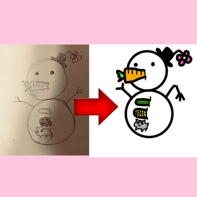 貴方の素敵な手描きイラストデジタル化します スマホでご気軽に撮って送ってください イメージ2