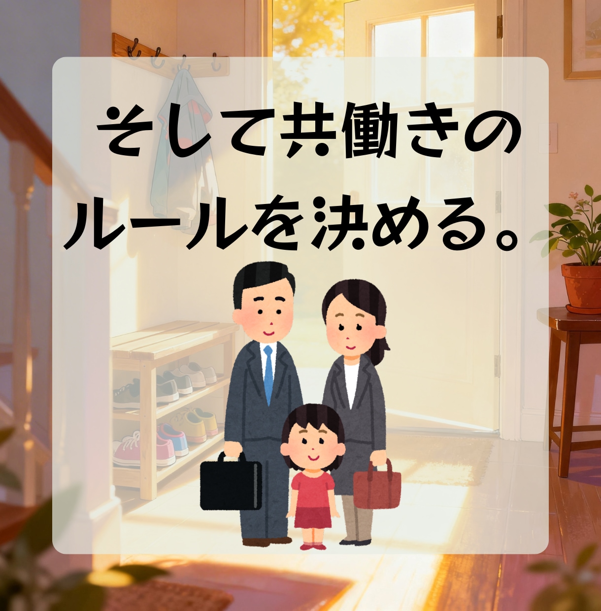 共働きの育児・家事分担。解決策を一緒に考えます 育児・家事の見える化。共働きでも回るルールを一緒に考えます。 イメージ8