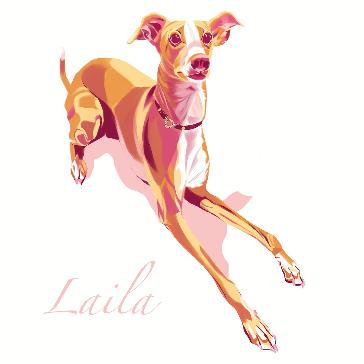 世界に一枚のご愛犬のイラストを描きます アクリル画風の鮮やかなイラストを描かせていただきます！ イメージ5