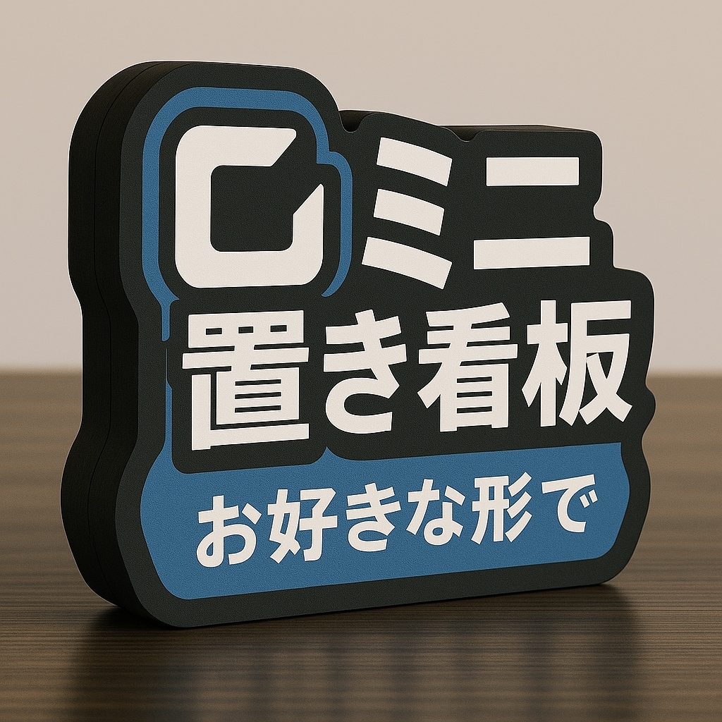 送料込み！ミニ置き看板・ロゴスタンドを製作します 3Dプリントでどんな形も対応！データ作成・加工・全国送料無料 イメージ1