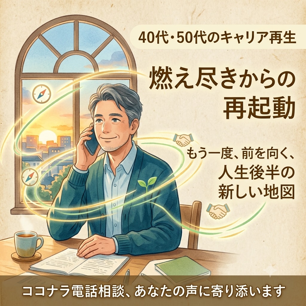 キャリアの棚卸しと心のエネルギー再生を聴きます 40代50代のキャリア迷子・もう一度前へ、燃え尽きから脱出！ イメージ2