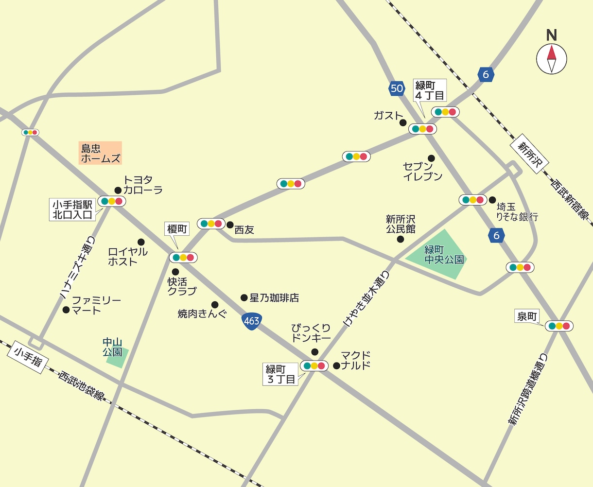 見やすいシンプルなカラー地図を制作します 【修正回数無制限】名刺、チラシやホームページなどに イメージ9