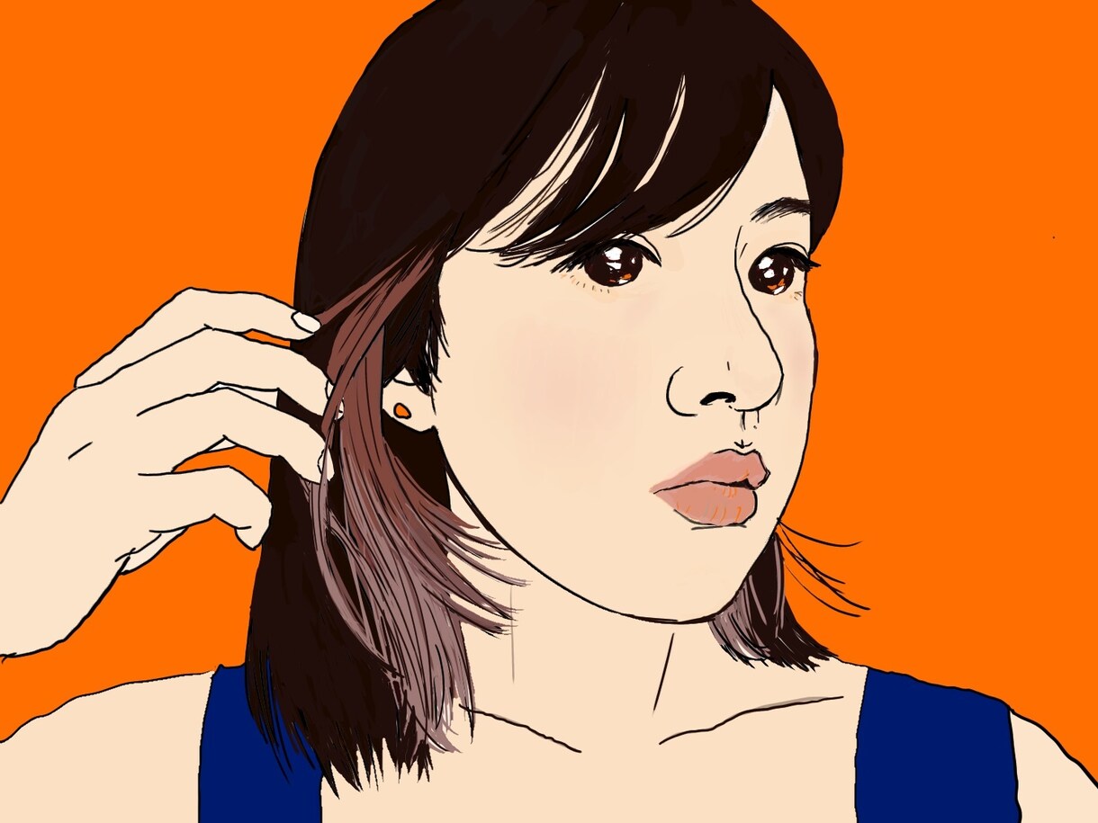 シンプル/人物イラスト作成します リアル過ぎない、きらきらの目で可愛らしく描きます。 イメージ5