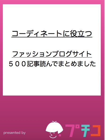 おしゃれファッションブログ情報まとめ売ります 500記事読んでまとめました。 イメージ2