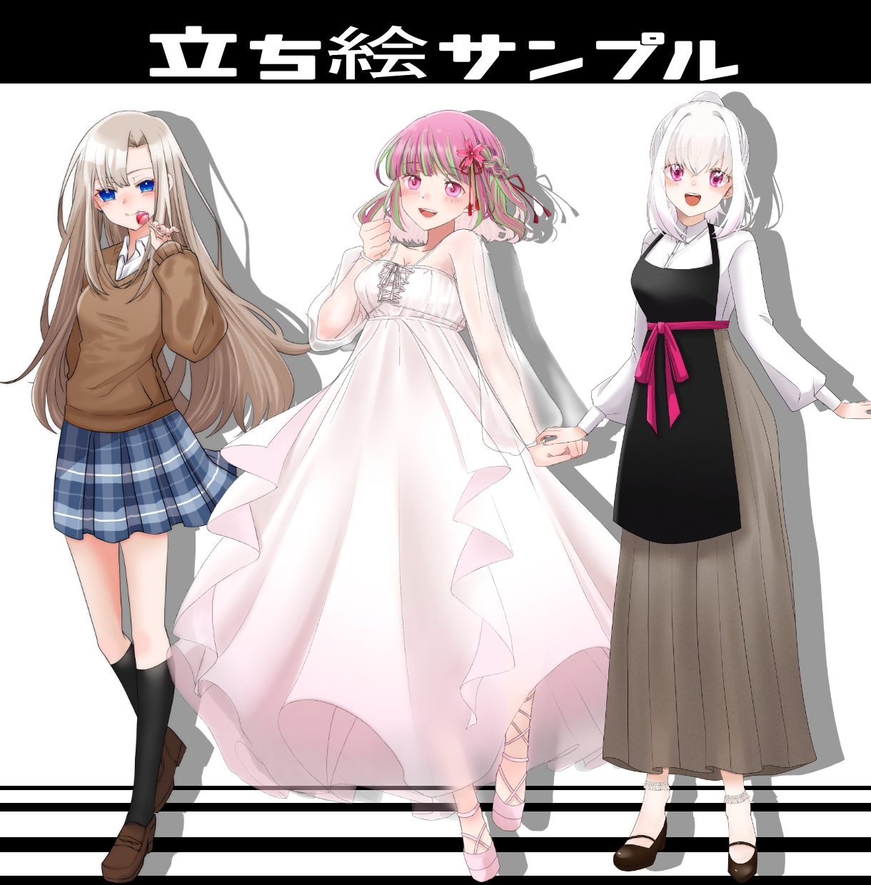 立ち絵 IRIAM VTuber用パーツ分けします ご要望に沿ったオリジナルのキャラクターを作成いたします！ イメージ2