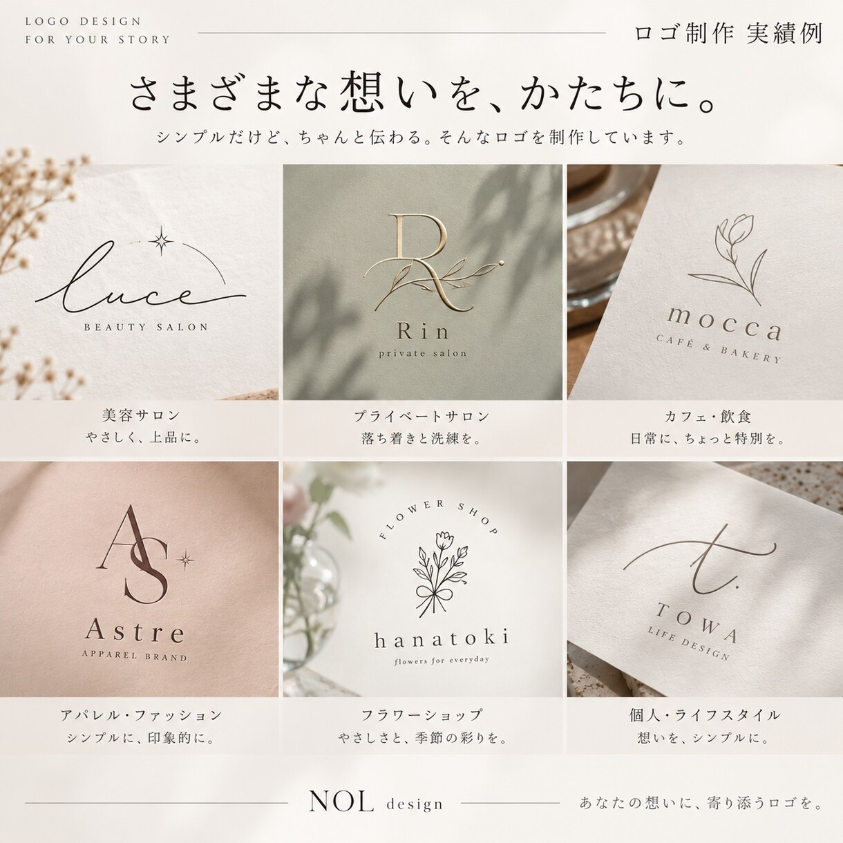想いが伝わるロゴを丁寧に制作します 言葉にならないイメージから、一緒に形にします イメージ2