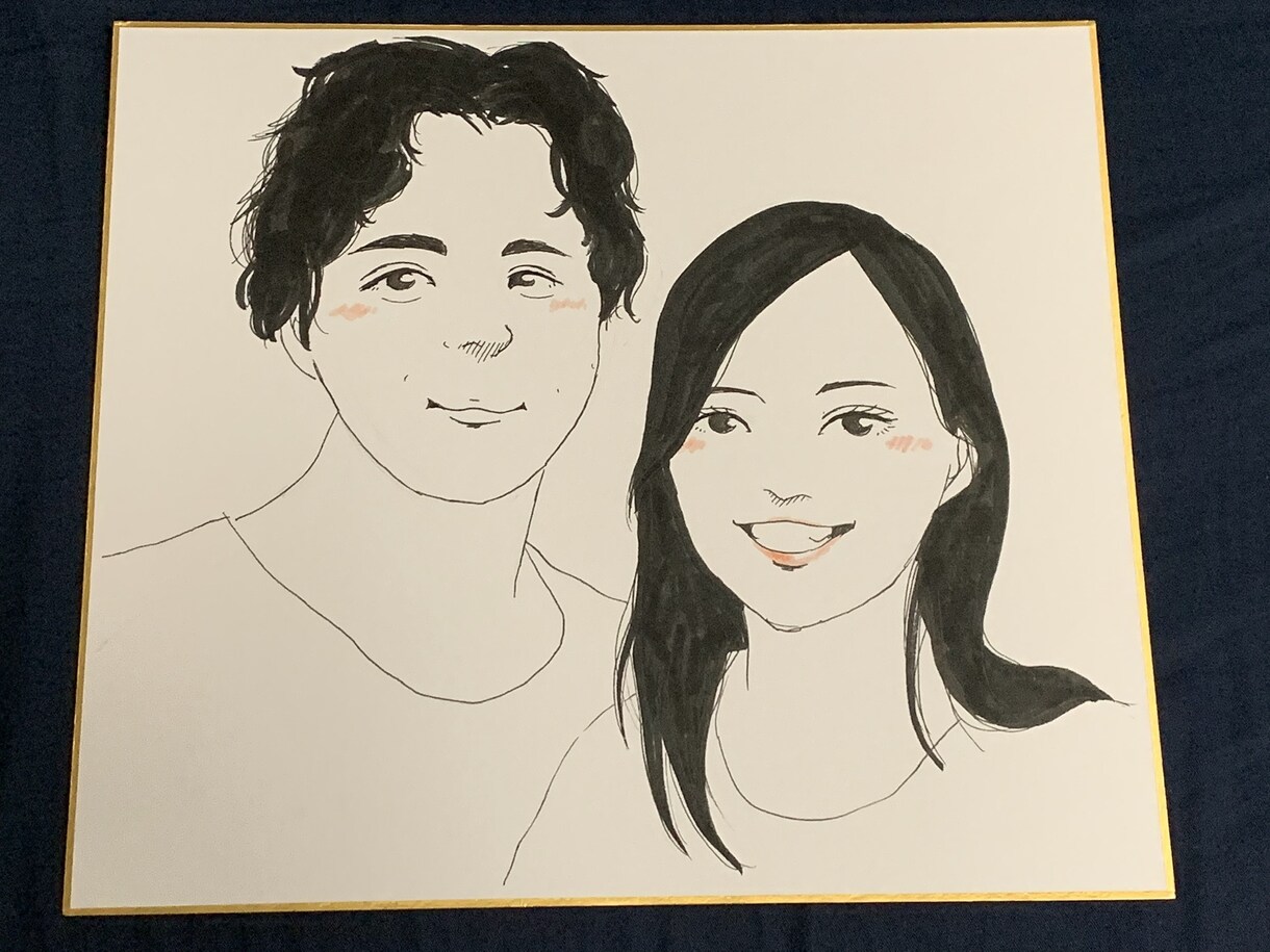 即対応！色紙に似顔絵描きます 思い出の写真や大切なあの人を…手書きでいつでも見られる状態に イメージ4