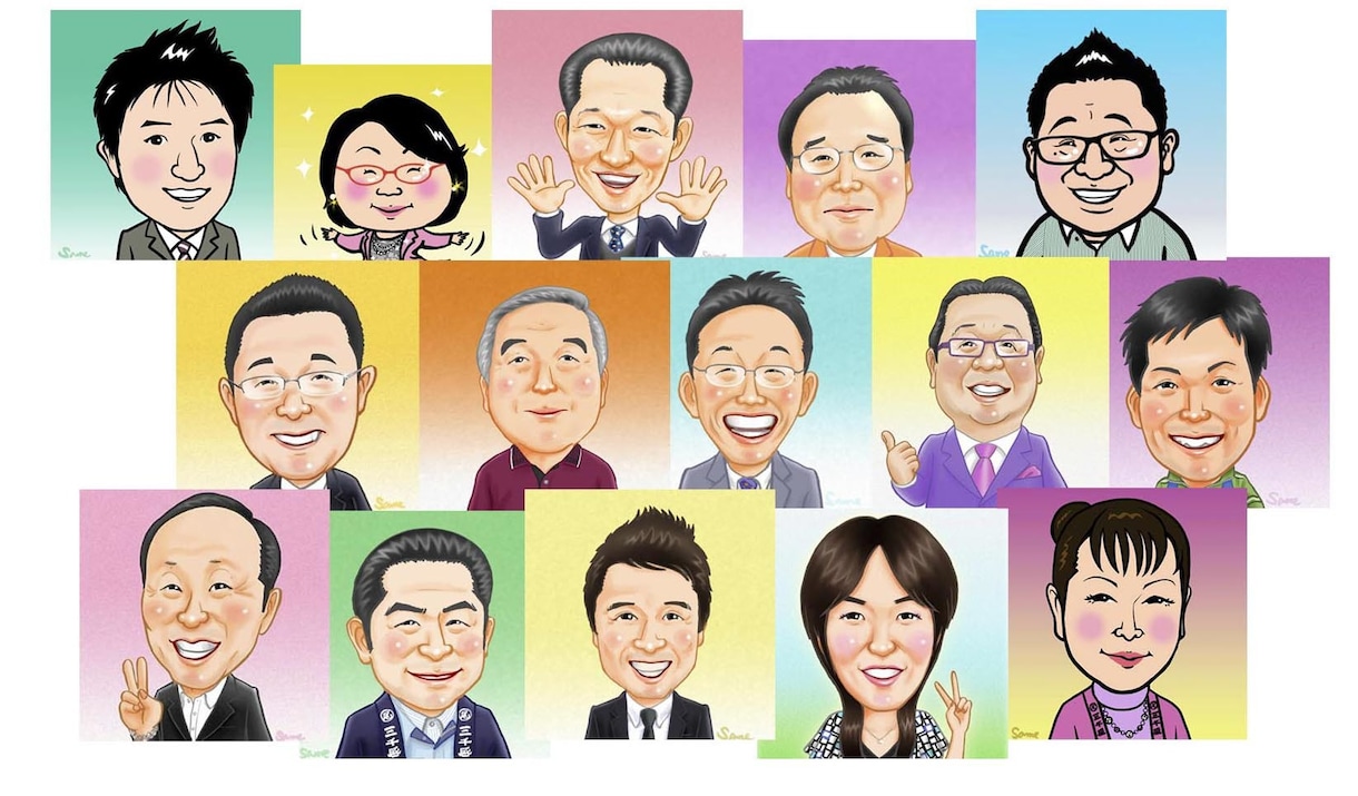 SNS用・名刺用似顔絵(タイプ1)お描きします 可愛いく優しい似顔絵で好印象を与えます! イメージ4