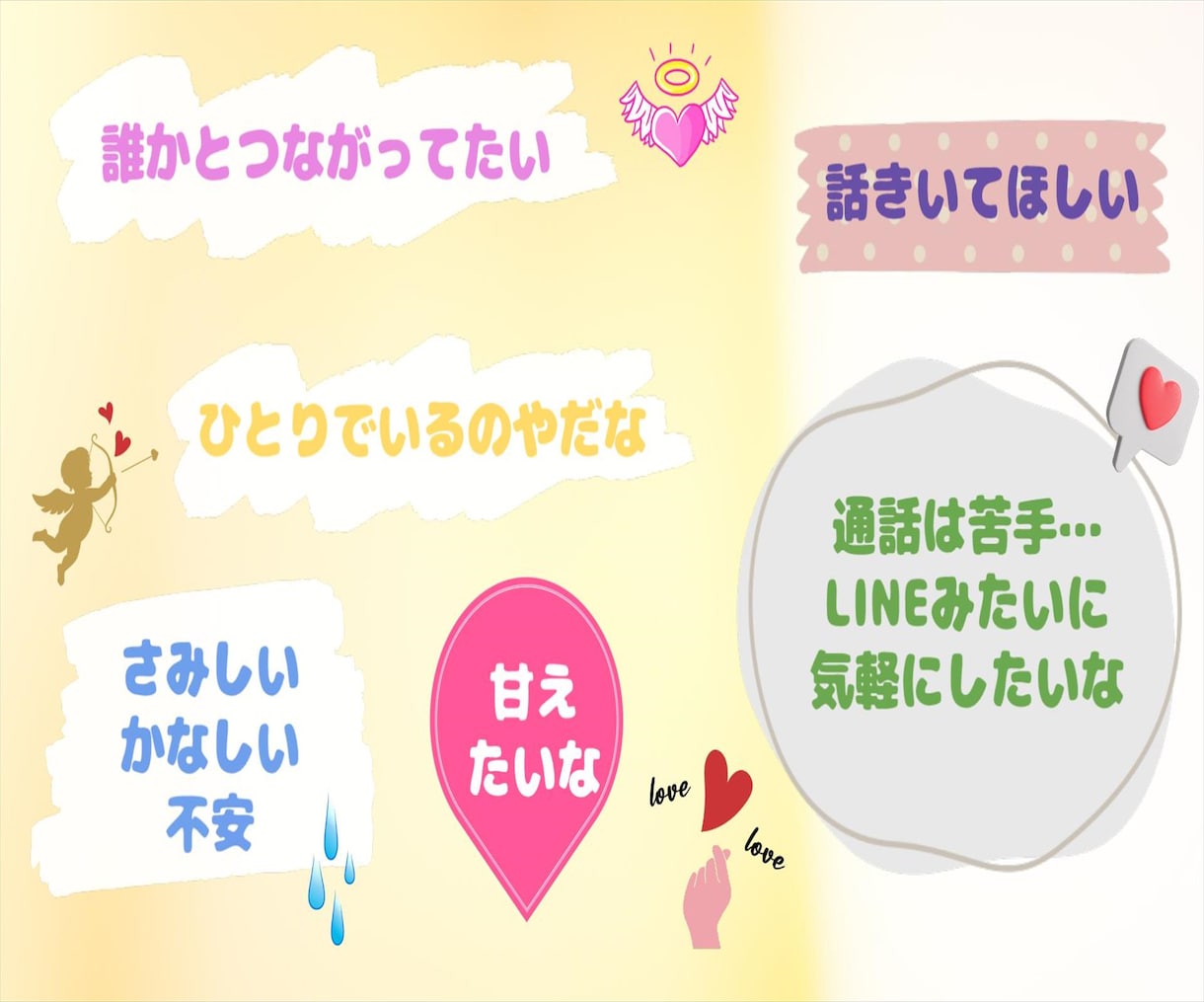 1時間！LINE感覚であなたのお話いっぱい聴きます 通話が苦手でも安心してください、即レスで対応します☆ イメージ4