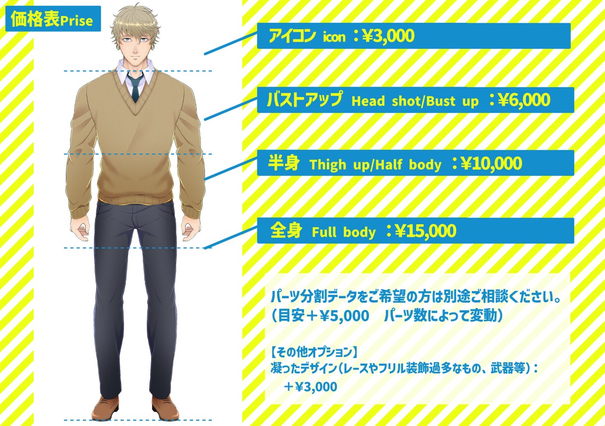 キャラクターデザイン・立ち絵承ります Vtuber･IRIAMに使用できるキャラクターを制作 イメージ3