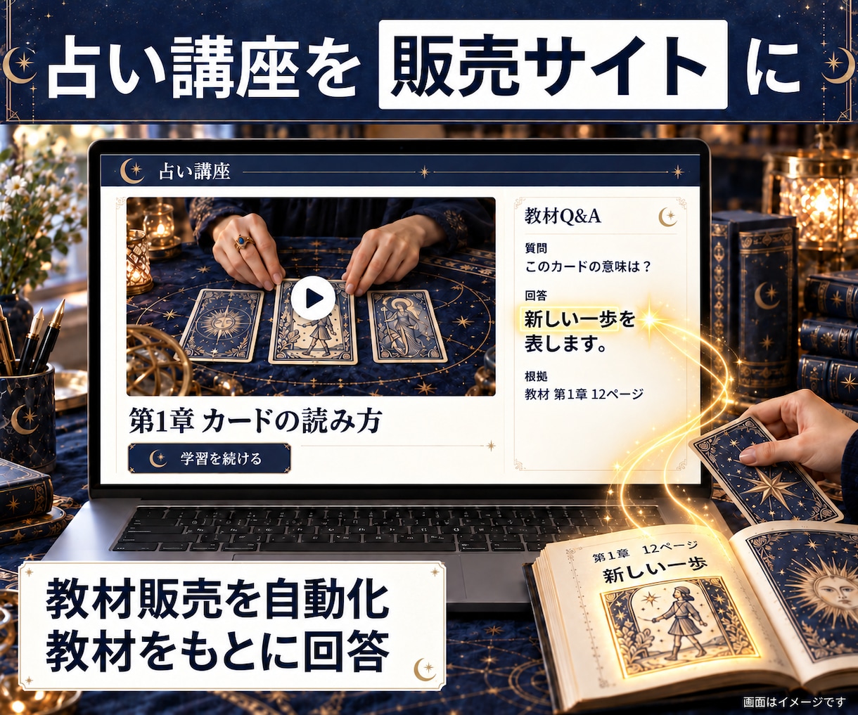月額会員制のAI占いアプリを開発します あなたの世界観を会員サービスへ。Webアプリと継続課金を連動 イメージ1