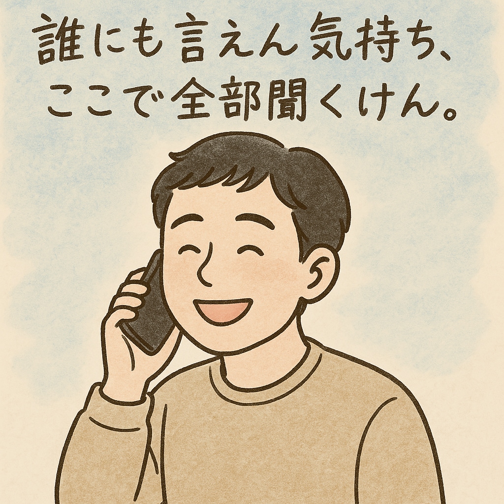 恋愛、仕事、友人などの悩みや愚痴聞きます ポジティブ脳の福岡の男が何でも聞くばい！ イメージ1