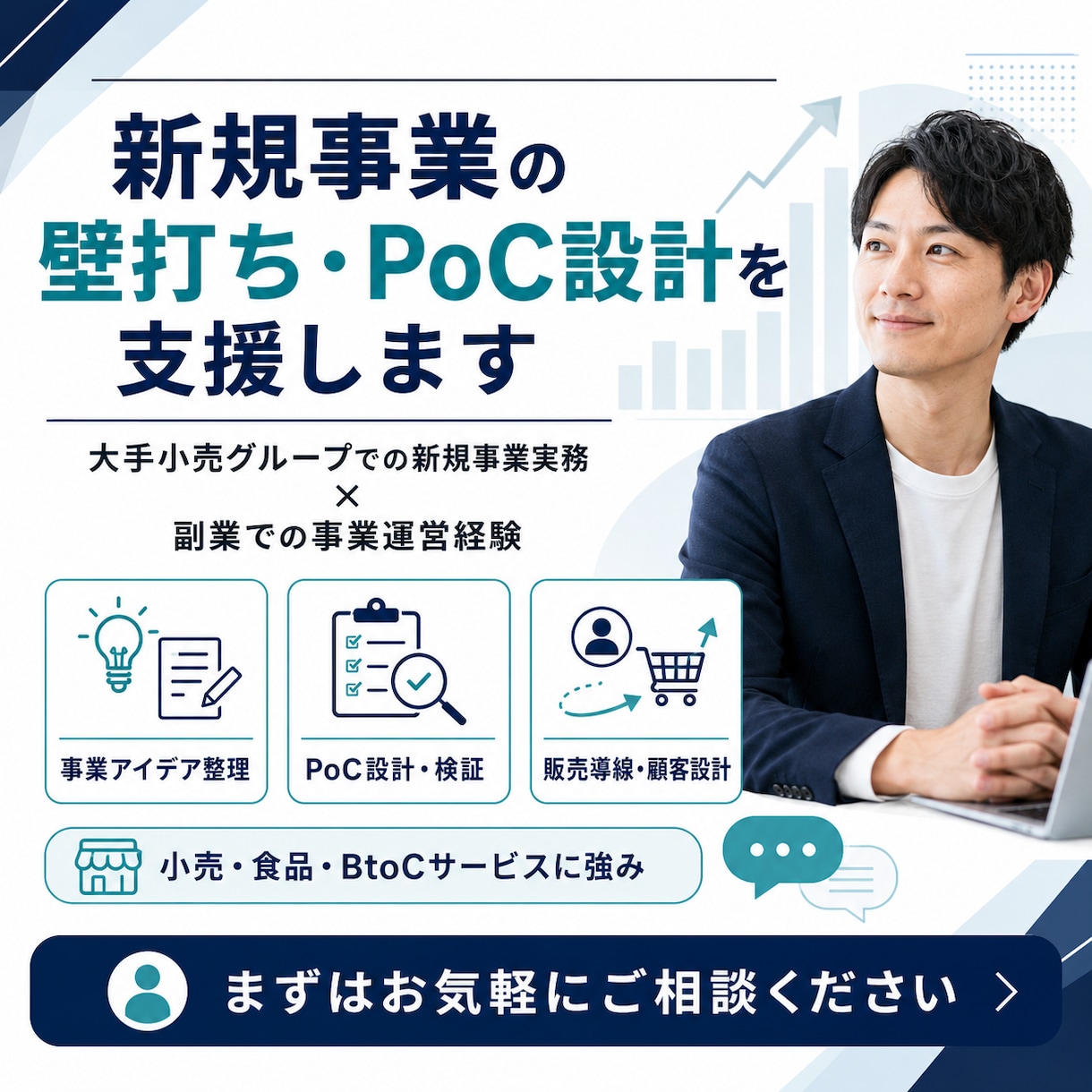 新規事業の壁打ち・PoC設計をします アイデアを実行できる形に整理します イメージ1