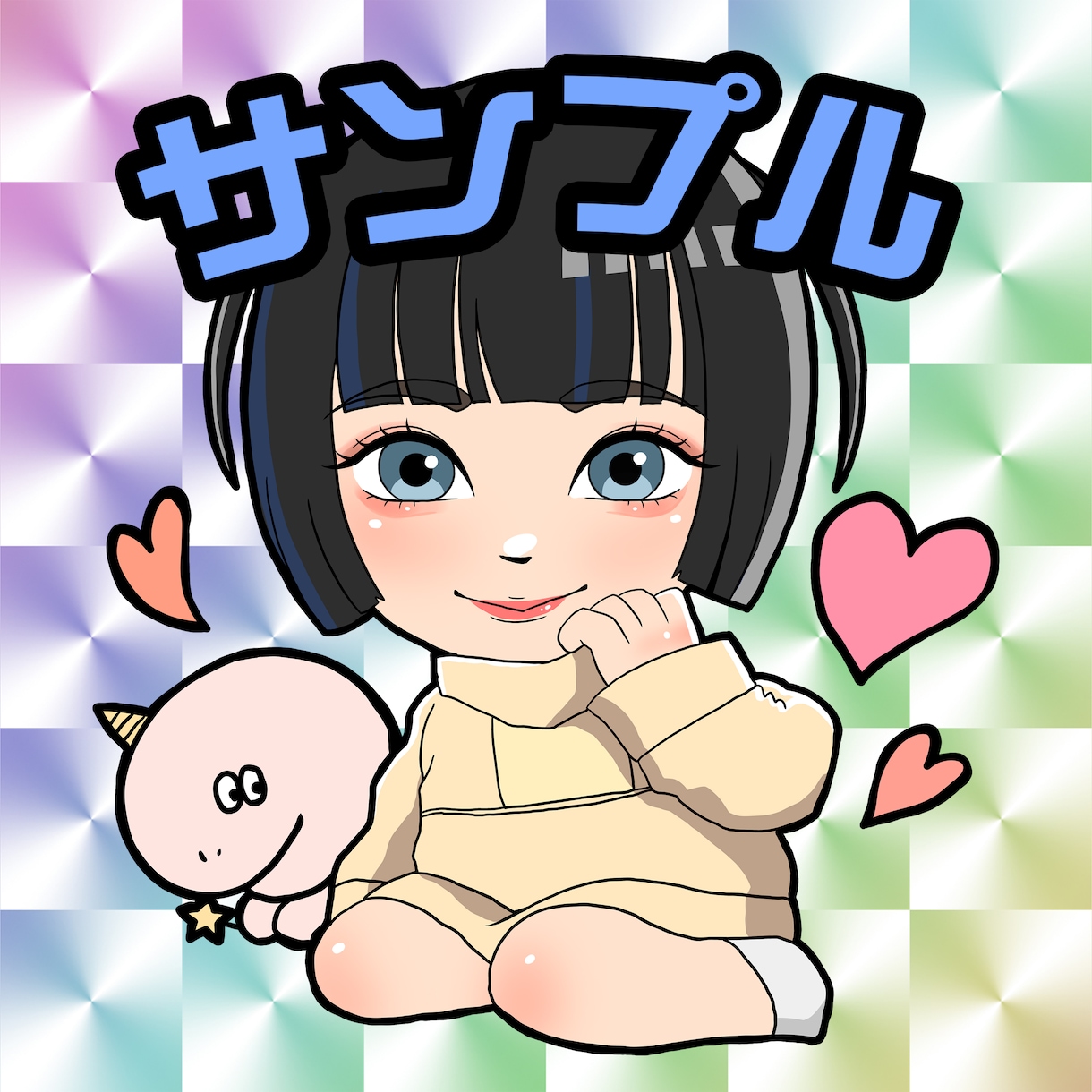 追加OPでシールにもできるポップなイラスト描きます 限定価格でポップなかわいい似顔絵をかきます！ イメージ2