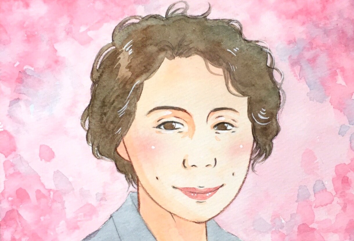 色紙サイズ☆優しい水彩画の似顔絵お描きします 世界でただ一枚のオリジナル。大切な方への贈り物にも イメージ3