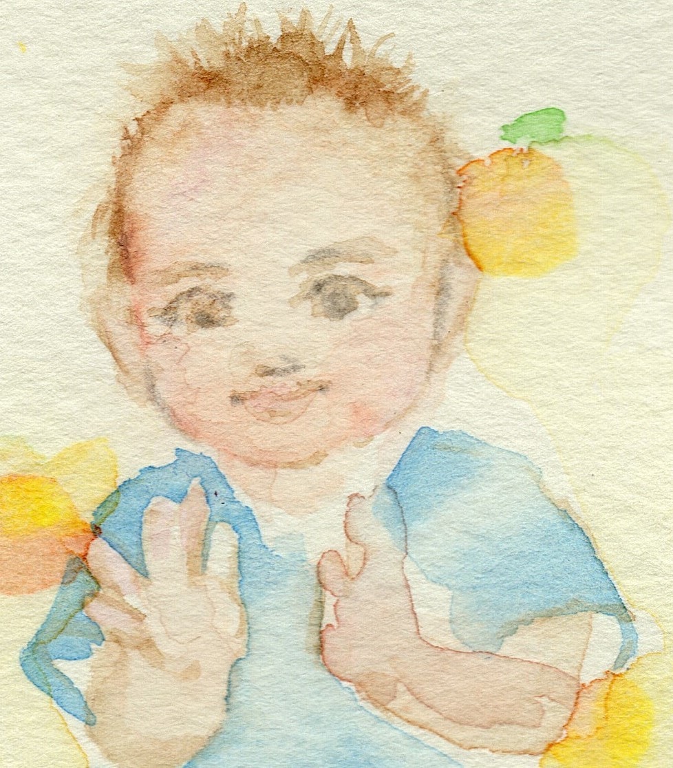手描きで優しい水彩の似顔絵、描きます お祝いに、贈り物に、心をこめて丁寧に仕上げます。 イメージ9