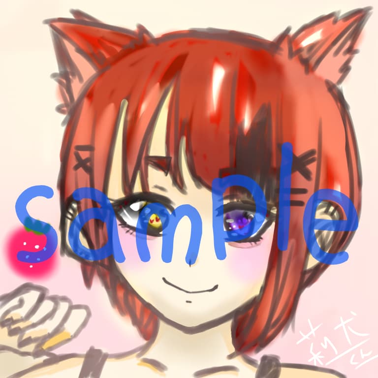 修正無料!!アイコンやヘッダーなど描きます リクエストにそったかわいいイラストを描きます!! イメージ1