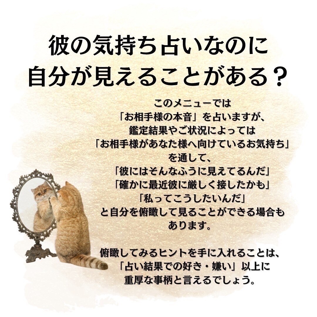 24時間以内に「お相手様の本音」を鑑定いたします 気になるお相手様の本音を知りたい イメージ7