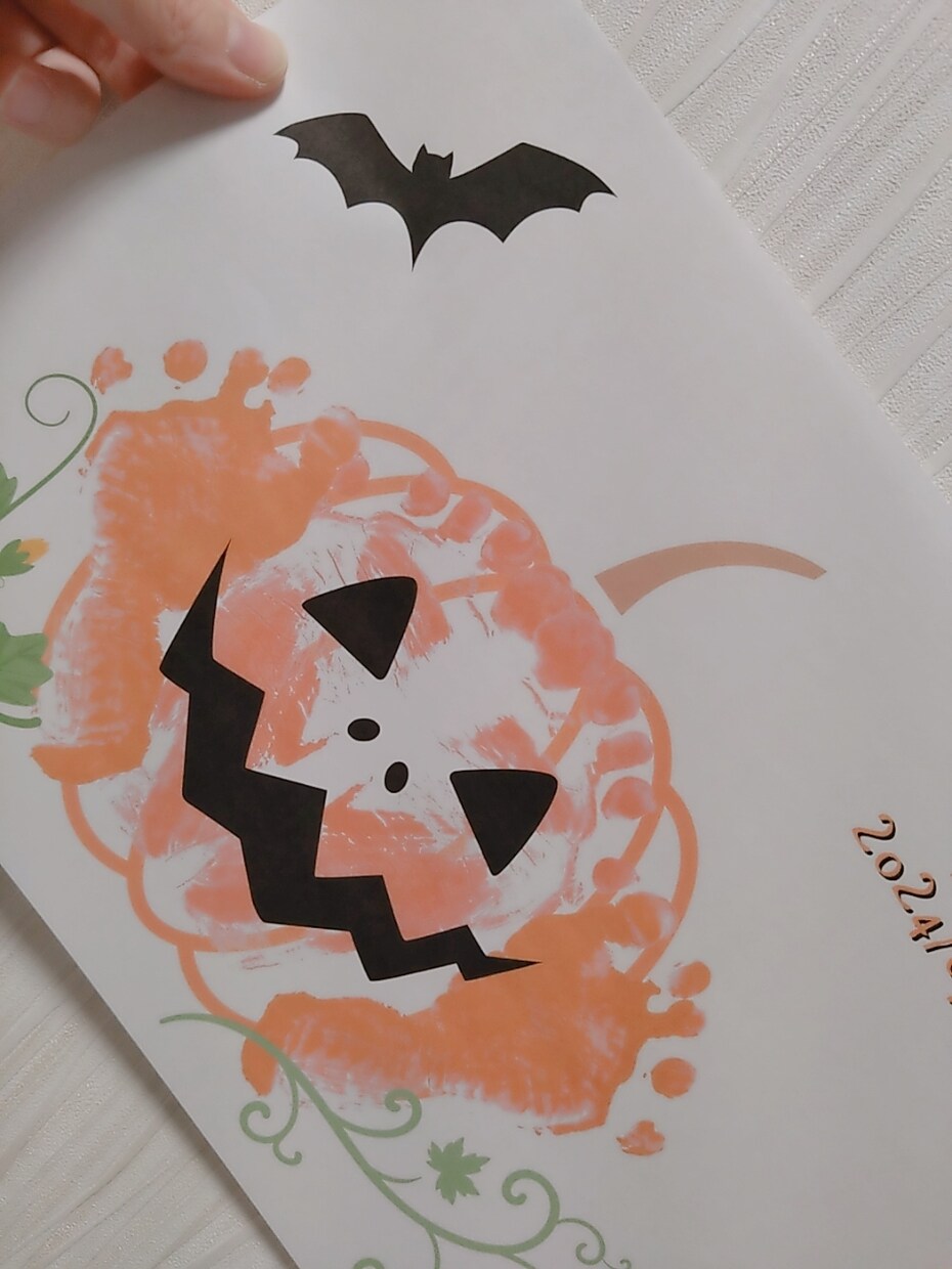 ハロウィンの足型台紙お送りします 今だけのかわいい足型を思い出にしませんか イメージ1
