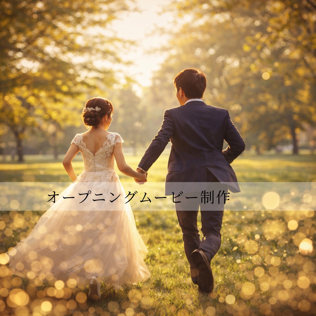 結婚式OPムービーをロケ撮影で制作します 自然体で印象に残る映像を制作します イメージ1