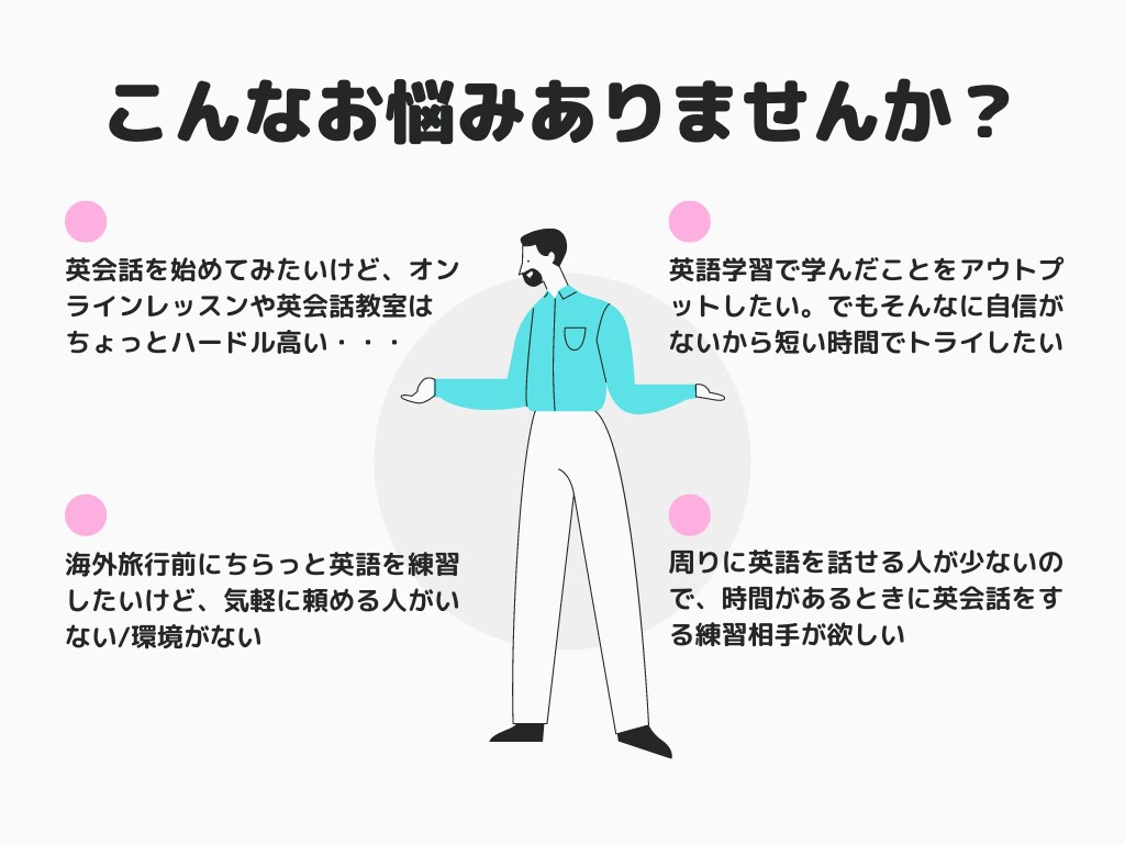 英語のアウトプットの練習相手、引き受けます 「英語で」たくさん話して、さらに英語を上達させませんか？ イメージ2