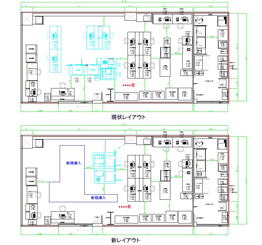 機器の導入イメージ画像、動画作成します 図面、現地写真をベースに３D導入イメージ近い作成します。 イメージ1