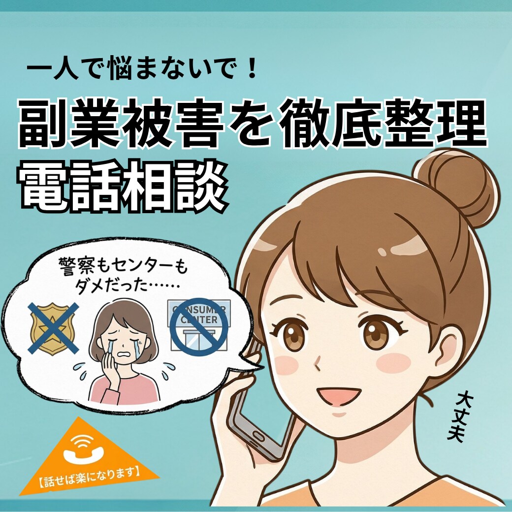 話が通じない…副業被害を徹底整理します 独りで悩まず相談を。巧妙な詐欺ロジックを解明し、不安を解消 イメージ1