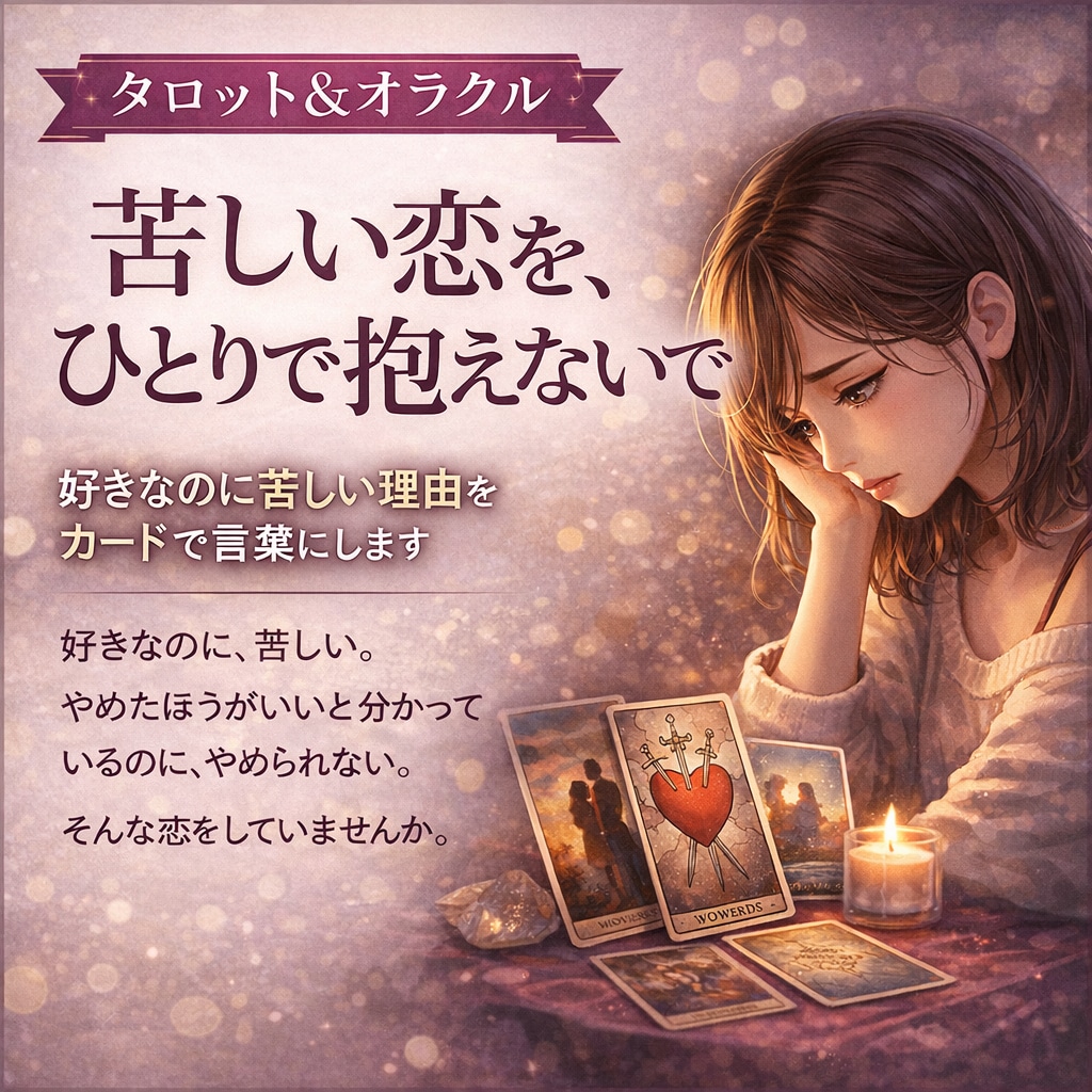 彼の本音をカードで読みます 苦しくて手放せない彼の本音を、カードで読み解きます イメージ1