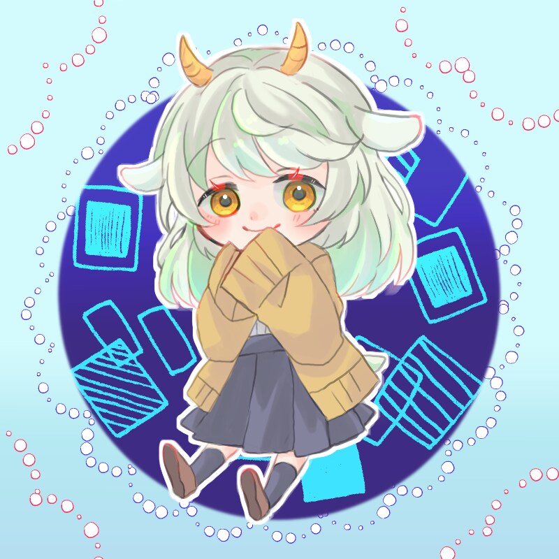 鮮やかで可愛いイラストを制作いたします 商用利用無料！SNSアイコンになどにご利用ください！ イメージ6