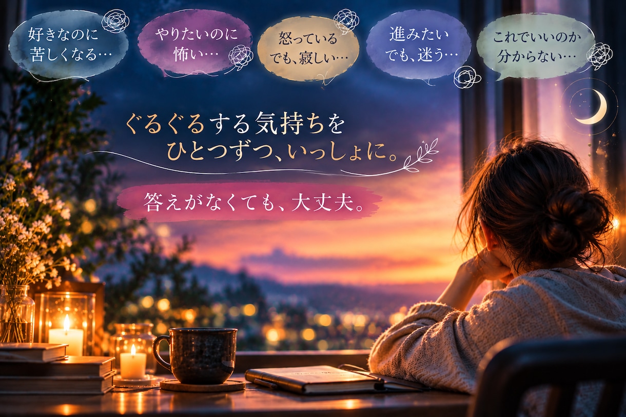 分からない自分の気持ちを一緒に紐解きます 答えがなくても大丈夫｜言葉にならない気持ちを一緒に整理します イメージ3