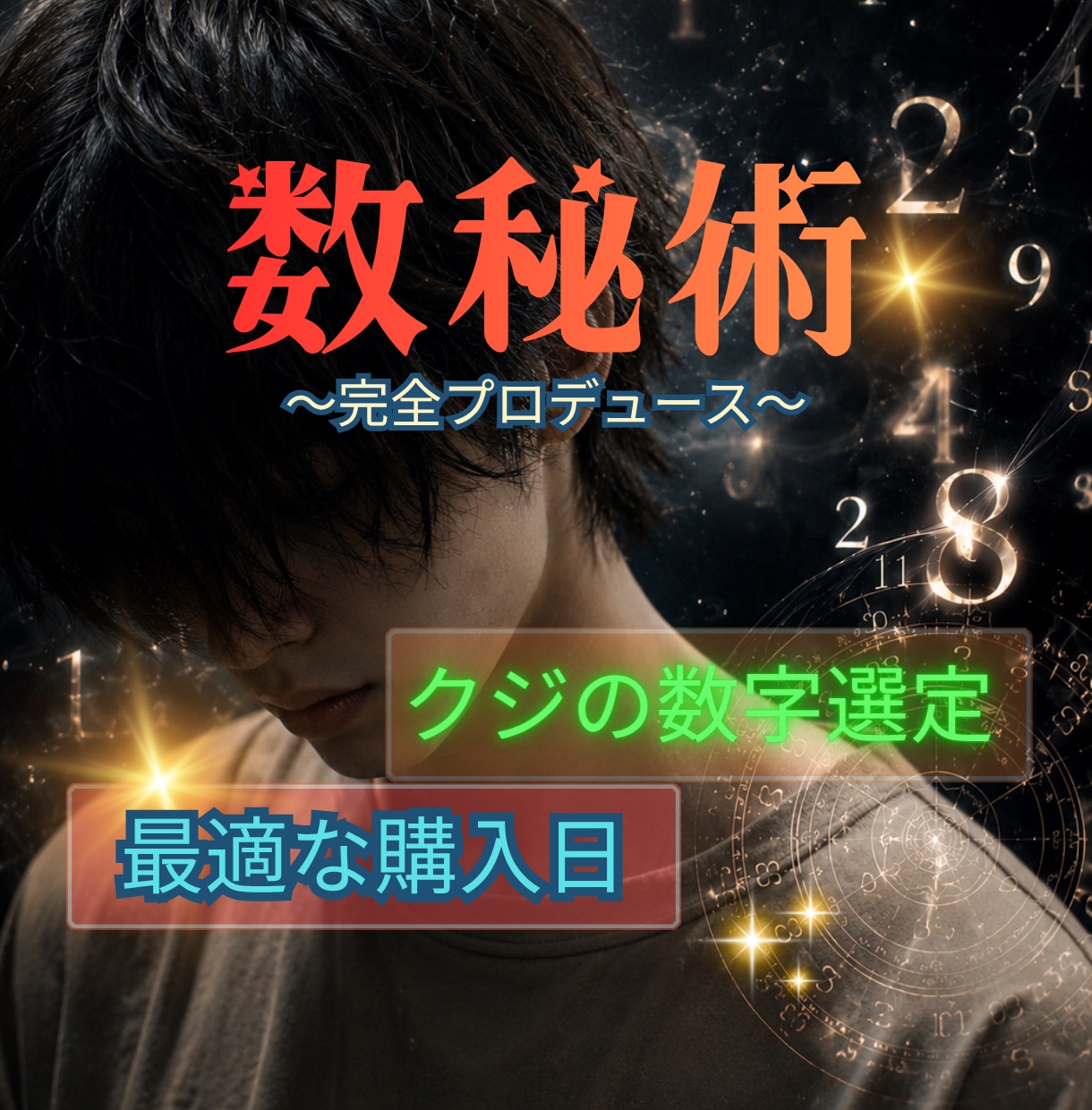 数秘の化け物・ルカが「最適な数字」をお届けします クジの数字選定│購入日│時間│を僕がプロデュースします★ イメージ1