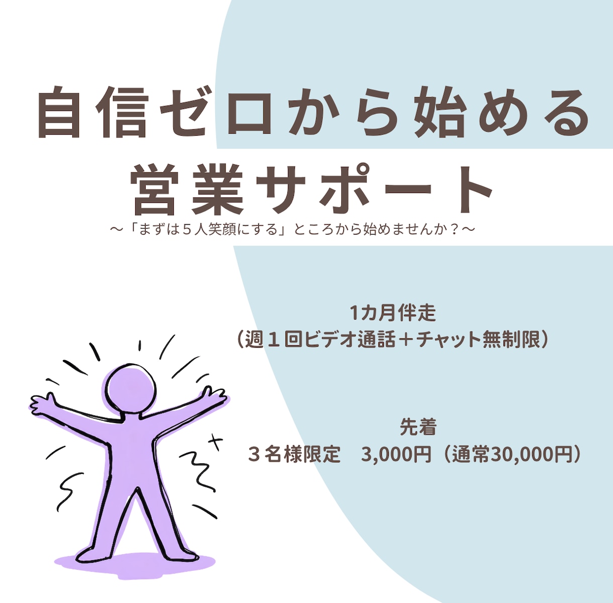 営業が苦手…自信ゼロから始める営業サポートします まずは「５人笑顔にする」ところからはじめませんか？ イメージ1