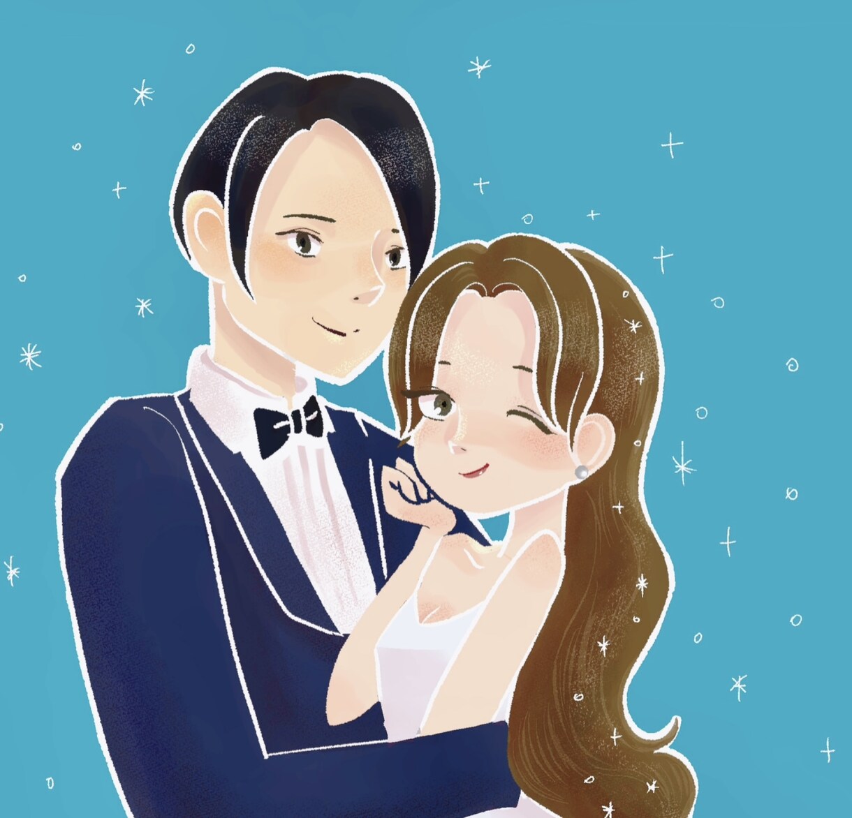 ウェルカムボード用イラスト承ります 【お試し価格】ディズニープリンセス風ウェルカムボード⸝⋆ イメージ1