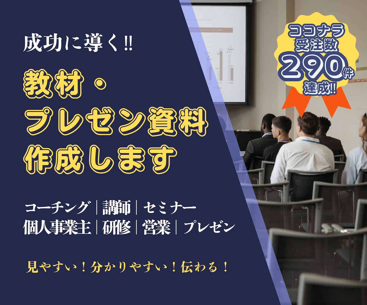 成功に導く！コーチング教材、セミナー資料作成します 講演会、営業、プレゼン資料をパワポ作成｜構成・内容相談OK イメージ1