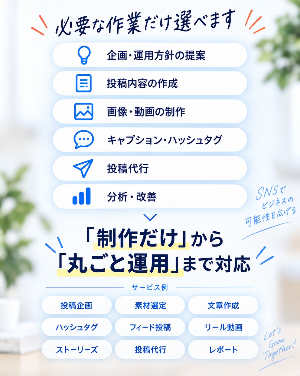 Instagramの投稿画像制作・運用を代行します 画像制作だけ」から「丸ごと運用」までご希望に合わせて対応！ イメージ4