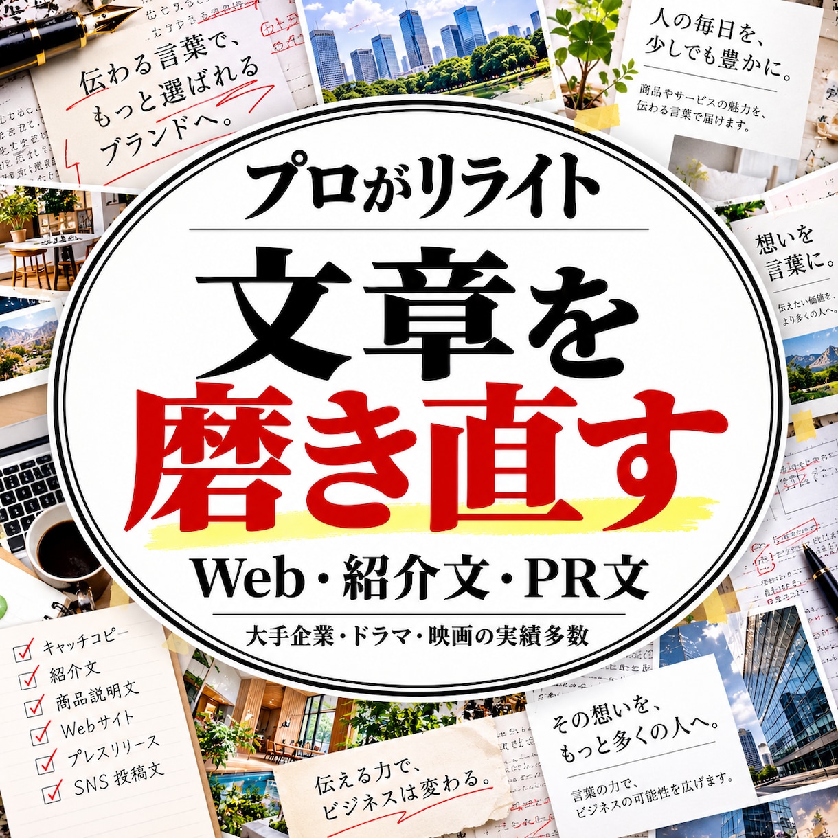 プロがリライト！Web・紹介・PR文を磨き直します 大手企業の広告、映画、編集等の実績◎／1,000字まで1万円 イメージ1